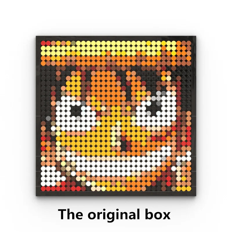 Tableau Mosaïque Pixel Art One Piece - Portrait Roronoa Zoro (Briques)
