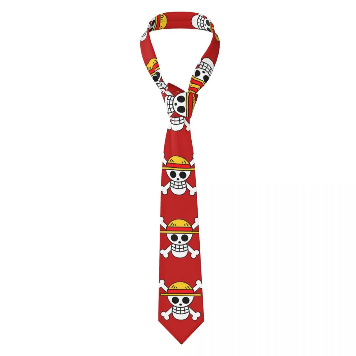 One Piece-Krawatte – Roter Piratenschädel