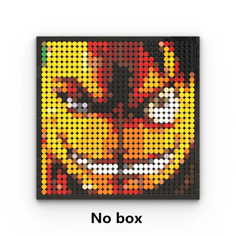 Tableau Mosaïque Pixel Art One Piece - Portrait Roronoa Zoro (Briques)