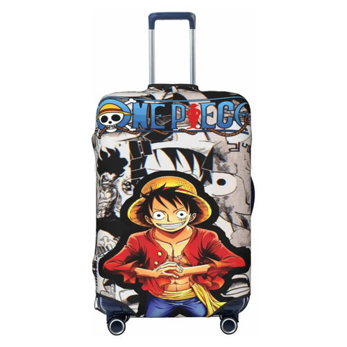 One Piece-Kofferhülle – Montage aus Manga-Szenen und Luffy