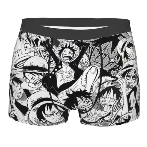 Caleçon Boxeur One Piece - Fanart Noir & Blanc Personnages