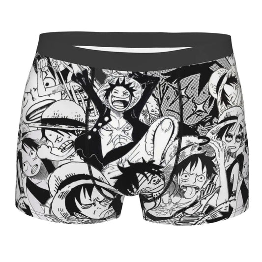 Caleçon Boxeur One Piece - Fanart Noir & Blanc Personnages