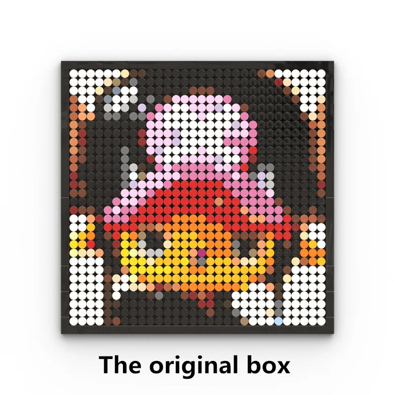 Tableau Mosaïque Pixel Art One Piece - Portrait Roronoa Zoro (Briques)