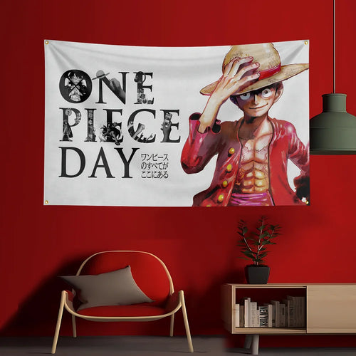 Poster One Piece - Monkey D. Luffy "One Piece Day" (Blanc)