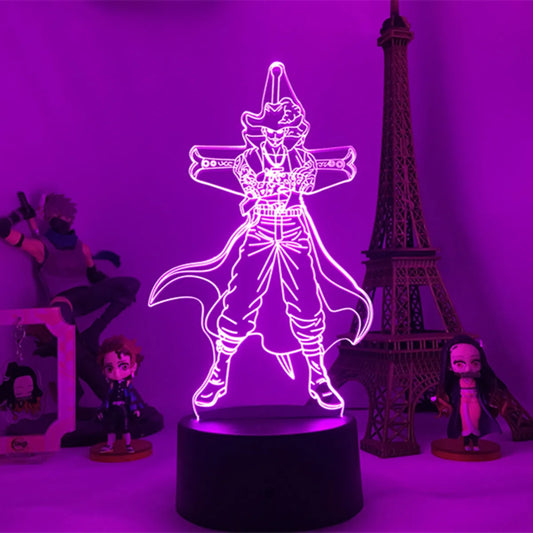 One Piece LED-Nachtlicht – Silhouette von Trafalgar Law (Violett)