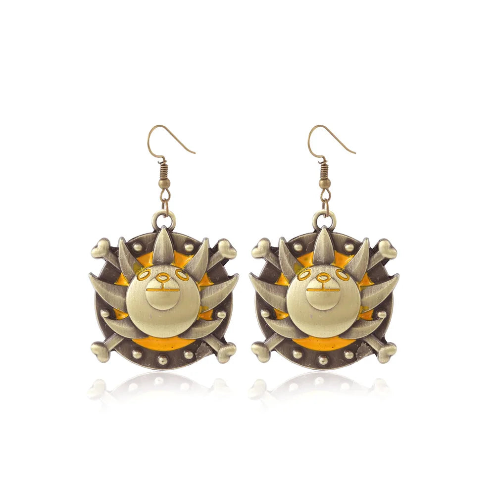 One Piece Ohrringe – Thousand-Sunny-Emblem, Gold
