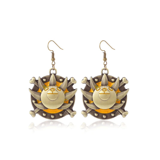 One Piece Ohrringe – Thousand-Sunny-Emblem, Gold