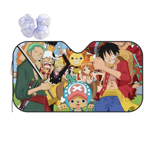 Par soleil de Voiture One Piece - Équipage Mugiwara sur l'Océan
