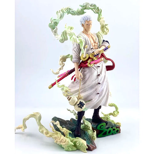 Figurine One Piece - Roronoa Zoro (Effets verts) (36cm)