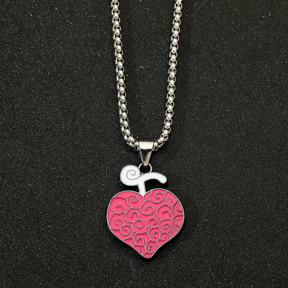 Collier One Piece – Pendentif Cœur Trafalgar Law Métal