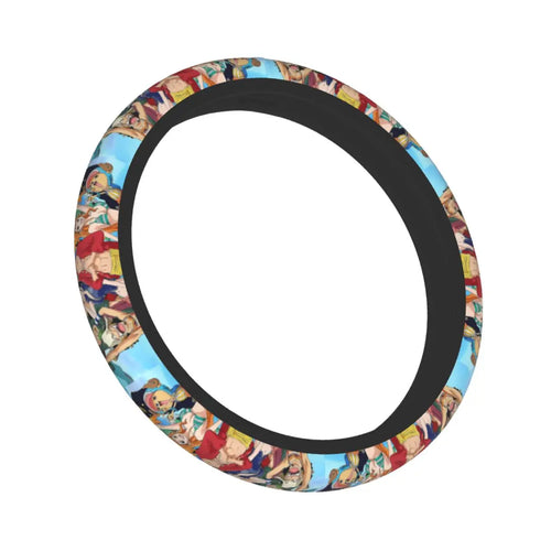 Lenkradbezug One Piece – Crew vor hellblauem Hintergrund
