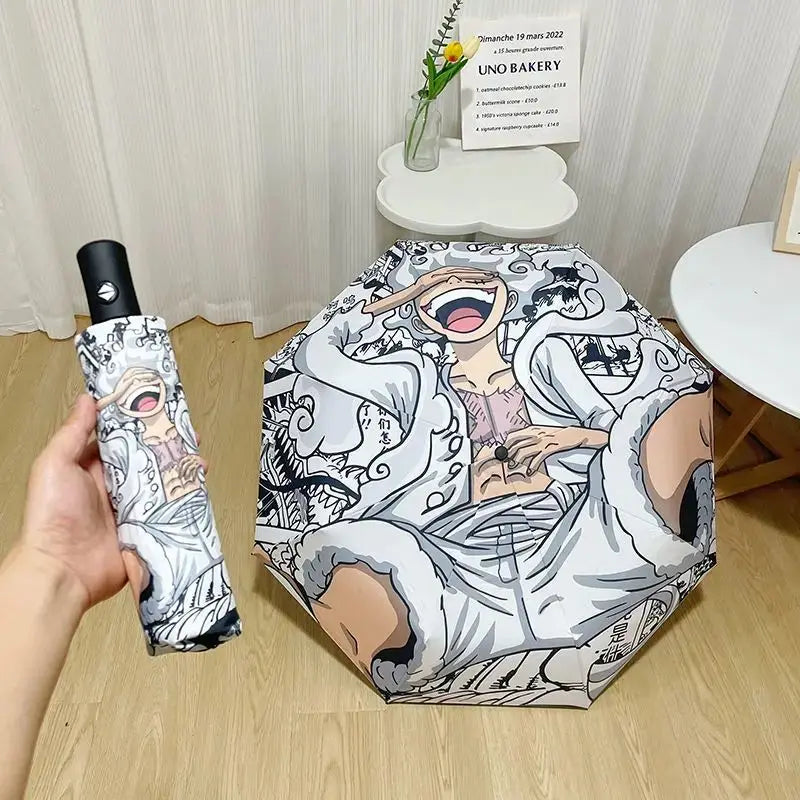 Parapluie One Piece - Motif Manga "Wanted" (Noir & Blanc)