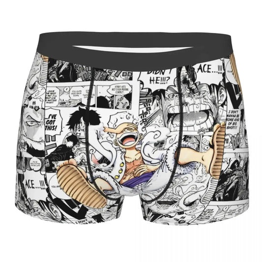 Boxershorts – Schwarze Manga-Seiten