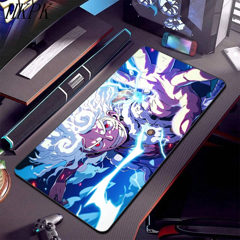 One Piece-Schreibtischunterlage – Luffy Gear 5 mit violetter Aura