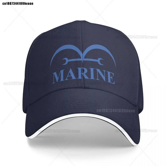 One Piece Marine-Cap – Marineblau (Besticktes Logo)