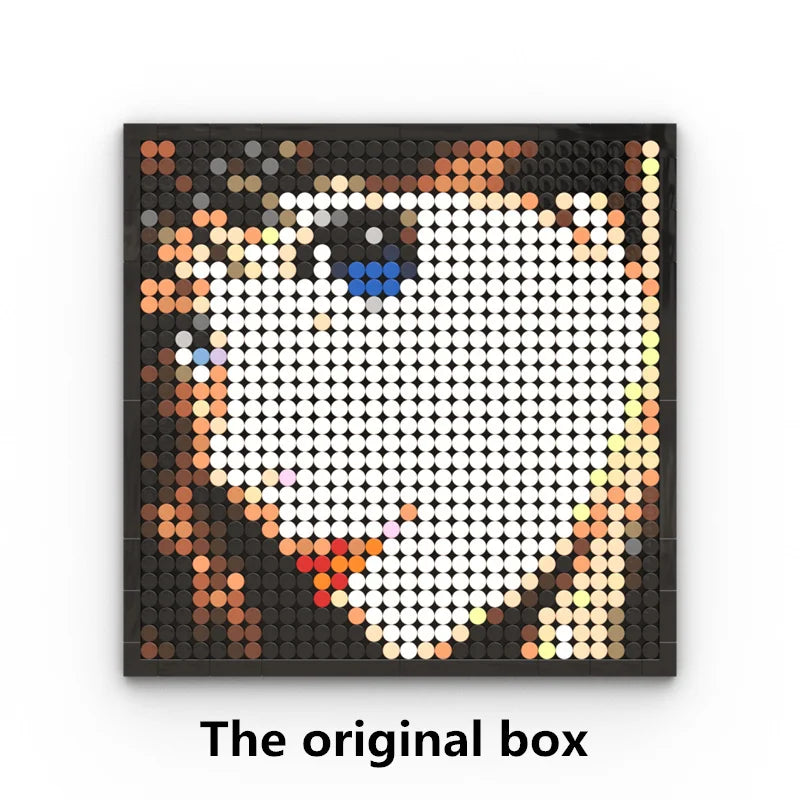 Tableau Mosaïque Pixel Art One Piece - Portrait Roronoa Zoro (Briques)