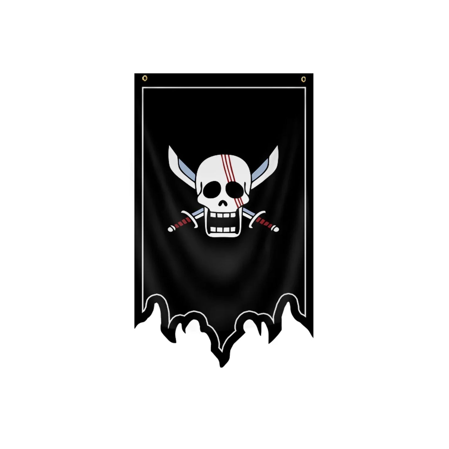 One Piece-Flagge – Jolly Roger der Rothaar-Piraten (Shanks)
