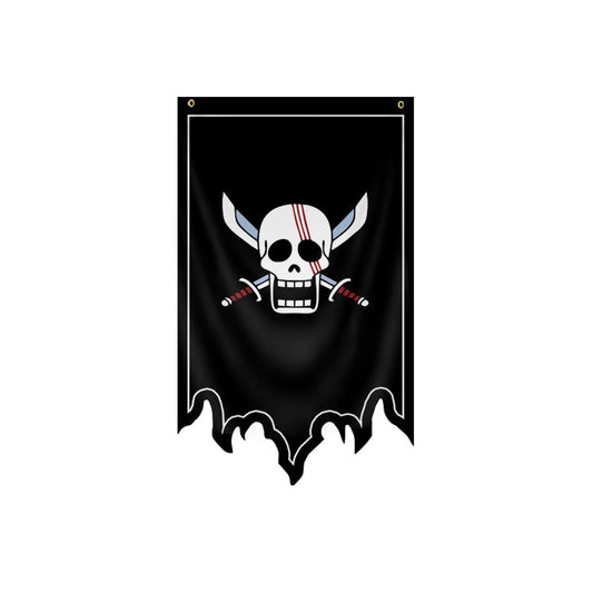 One Piece-Flagge – Jolly Roger der Rothaar-Piraten (Shanks)
