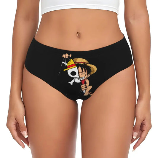 Culotte One Piece - Portrait Monkey D. Luffy (Noir)