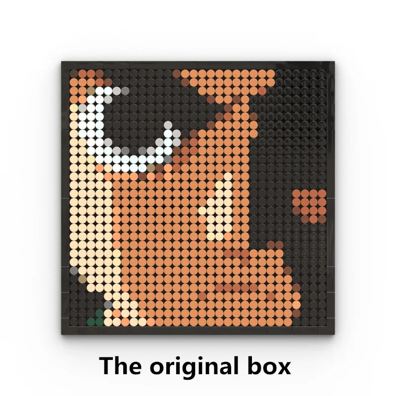 Tableau Mosaïque Pixel Art One Piece - Portrait Roronoa Zoro (Briques)
