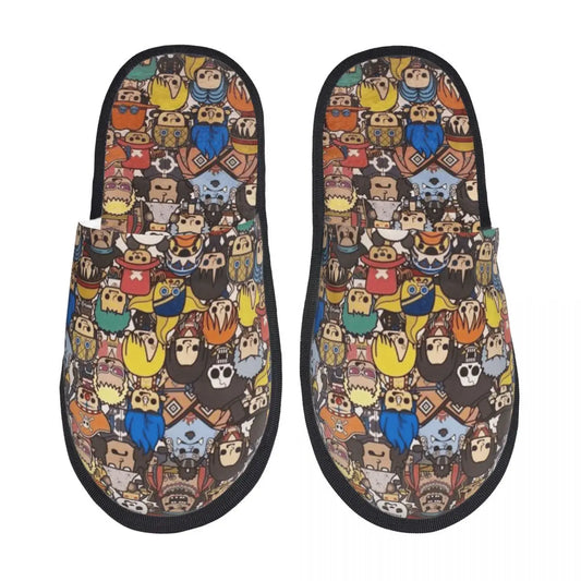 Chaussons One Piece - Design Collage Personnages Multicolore
