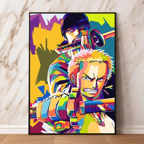 One Piece Pop-Art-Bild – Zorro-Duo (Farbig)