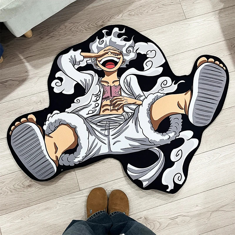 One Piece-Teppich – Monkey D. Ruffy Gear-5-Design (Silhouettenform)