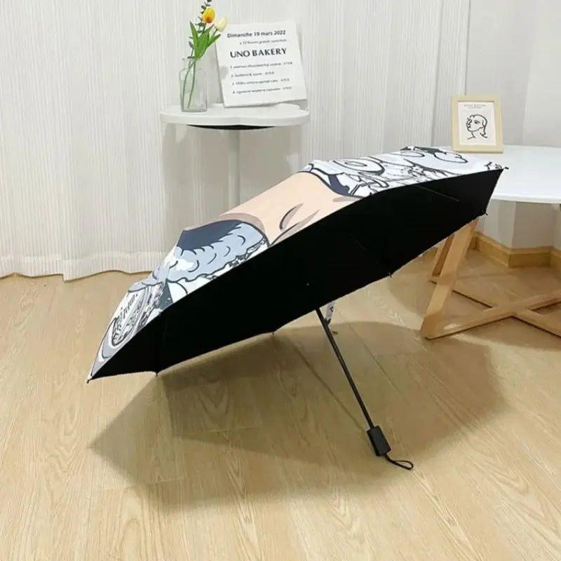 Parapluie One Piece - Motif Manga "Wanted" (Noir & Blanc)