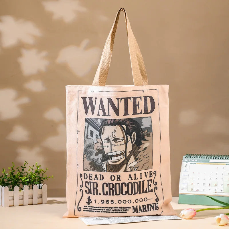 One Piece Tote-Bag – Vintage-Steckbrief von Sir Crocodile