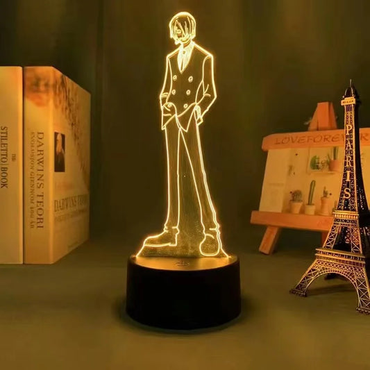 One Piece LED-Nachtlicht – Sanji, das Teufelsbein (Orange)