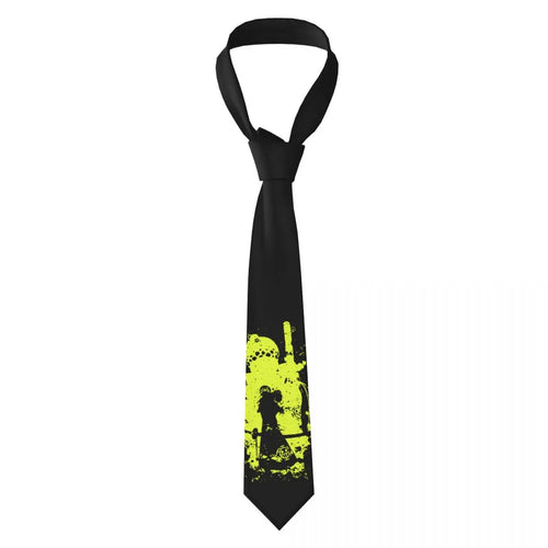 One Piece-Krawatte – Ruffys gelbe Silhouette