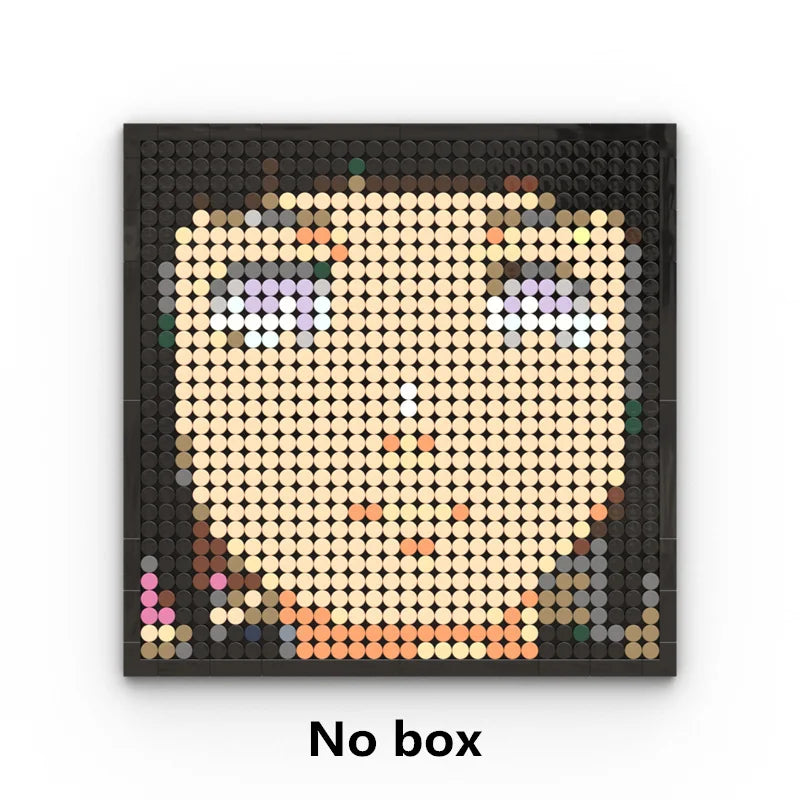 Tableau Mosaïque Pixel Art One Piece - Portrait Roronoa Zoro (Briques)