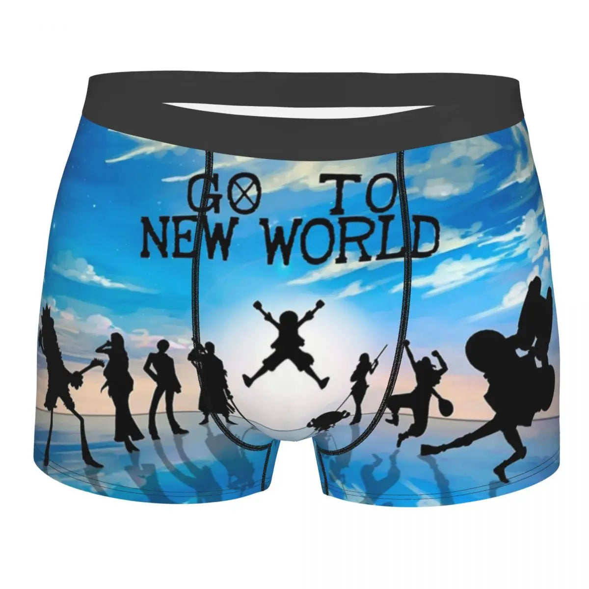 Caleçon Boxeur One Piece - Scène "Go To New World" (Bleu)