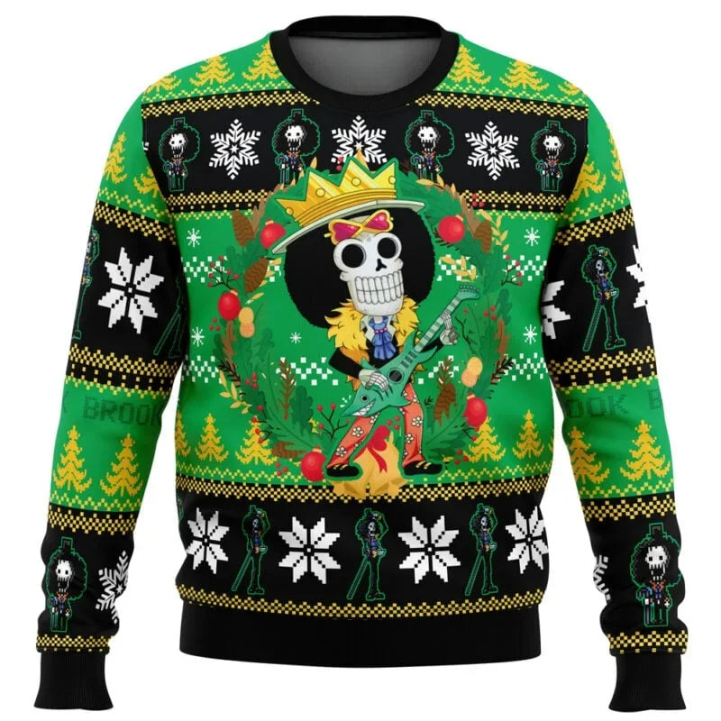 Pull One Piece - Design Tony Tony Chopper & Sapins (Vert)