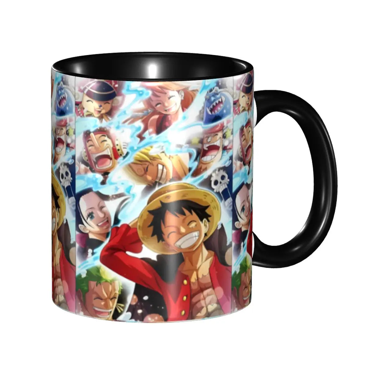One Piece Tasse – Farbige Collage der Strohhut-Crew