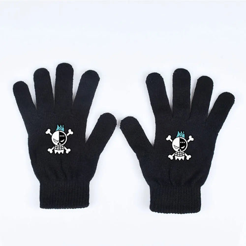 One Piece-Handschuhe – Hellblauer Piratenschädel