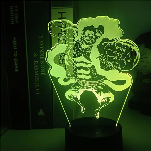 One Piece LED-Nachtlicht – Monkey D. Luffy in klassischer Pose (Gelb)