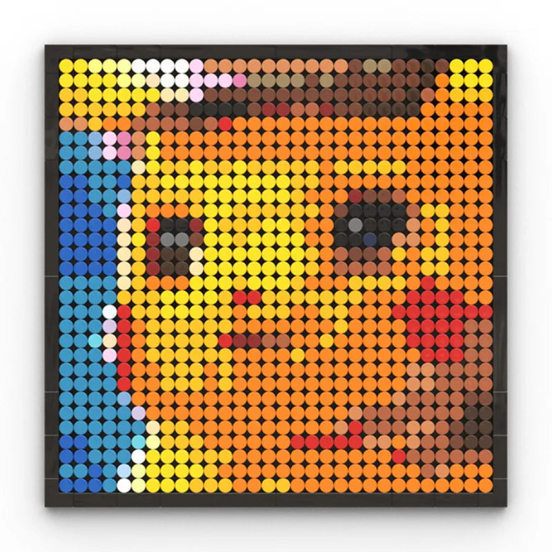 Tableau Mosaïque Pixel Art One Piece - Portrait Roronoa Zoro (Briques)