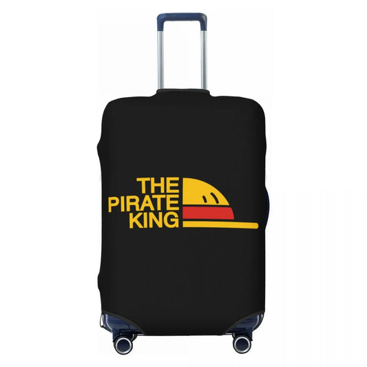 One Piece-Kofferschutzhülle – Abzeichen „THE PIRATE KING“ in Gold und Schwarz
