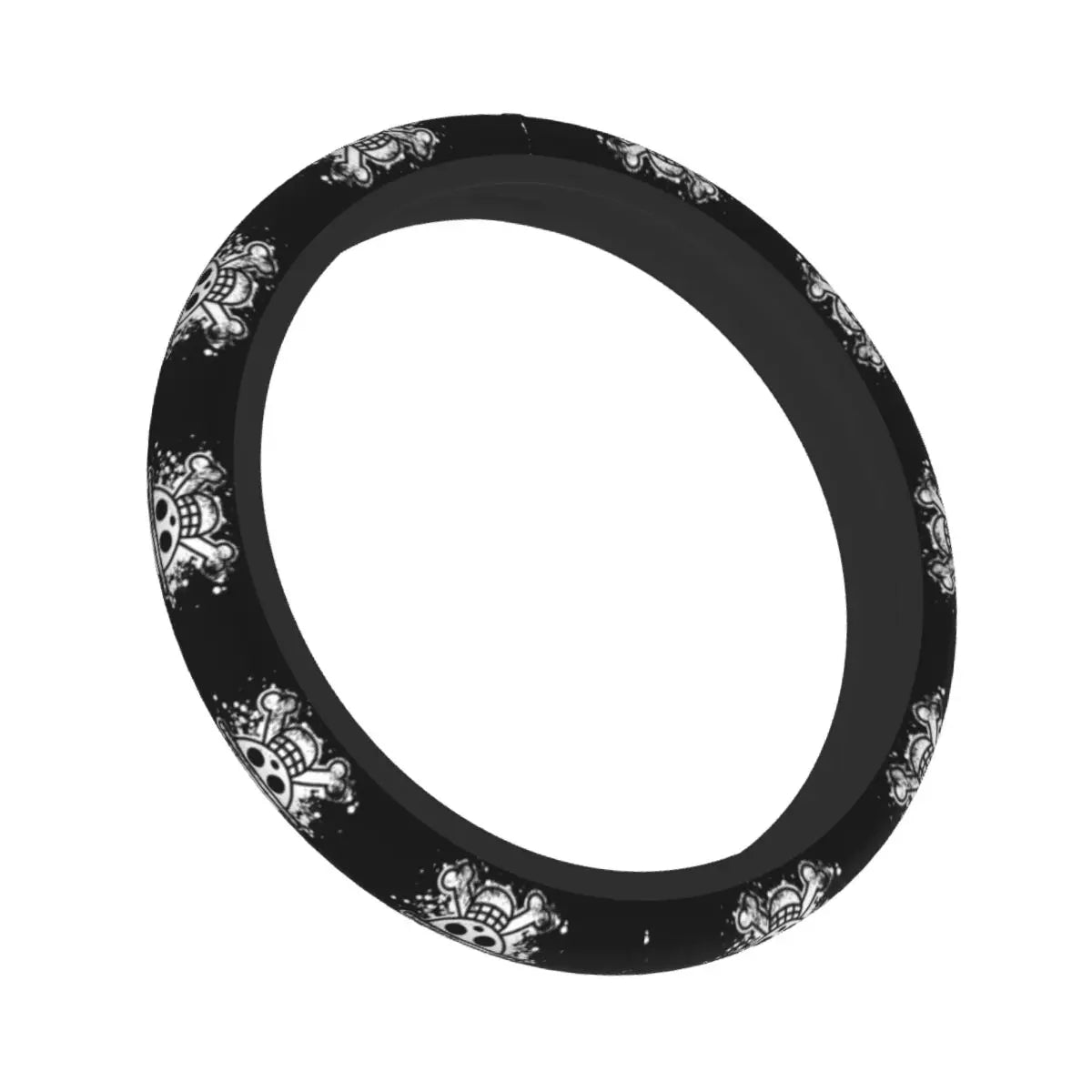 Lenkradbezug One Piece – Tiefschwarze Manga-Symbole