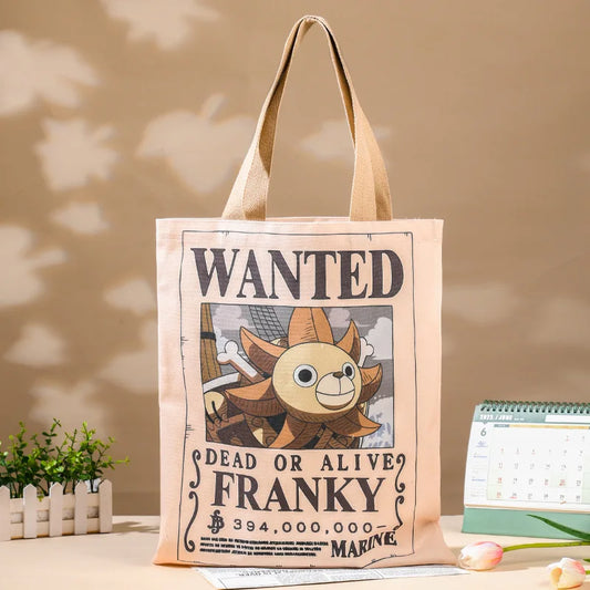 One Piece-Tote-Bag – Steckbrief von Franky, dem Cyborg