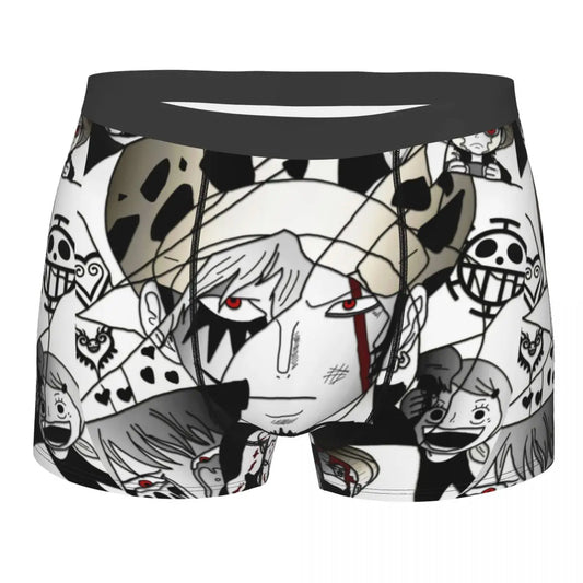 Caleçon Boxeur One Piece - Portraits Noir & Blanc Équipage Mugiwara