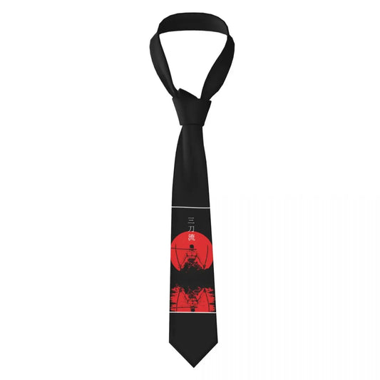 One Piece-Krawatte – Rotes Piratenemblem