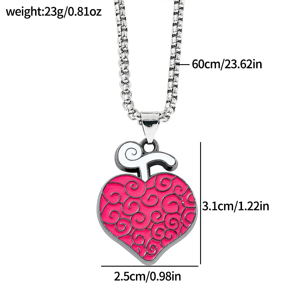Collier One Piece – Pendentif Cœur Trafalgar Law Métal
