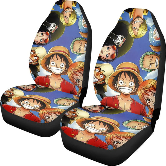 Jeu de 2 Housses de Siège One Piece - Portraits Équipage Mugiwara
