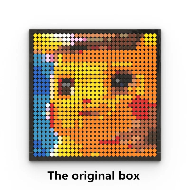 Tableau Mosaïque Pixel Art One Piece - Portrait Roronoa Zoro (Briques)