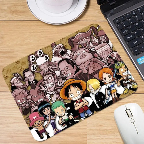 One Piece-Mauspad – Silhouetten der Crew & offizielles Logo