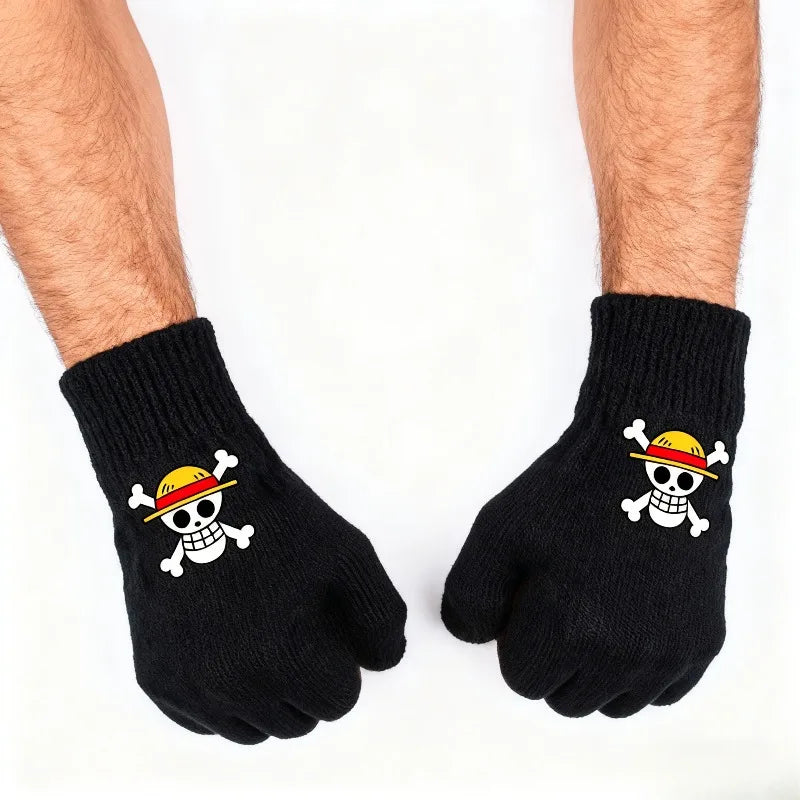 One Piece-Handschuhe – Piratenschädel mit Ruffy und Strohhut