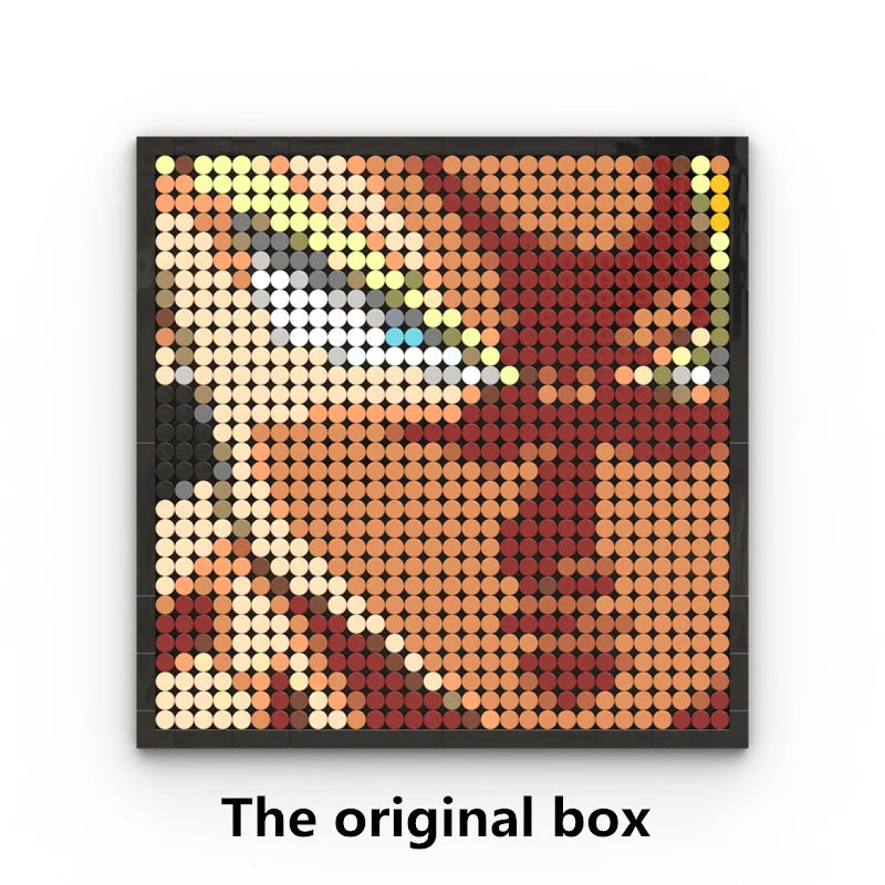 Tableau Mosaïque Pixel Art One Piece - Portrait Roronoa Zoro (Briques)