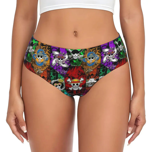 Culotte One Piece - Collage Personnages Manga (Couleur)